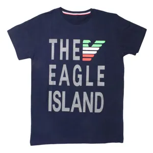 تی شرت آستین کوتاه پسرانه مدل ایگل رنگ سرمه ای