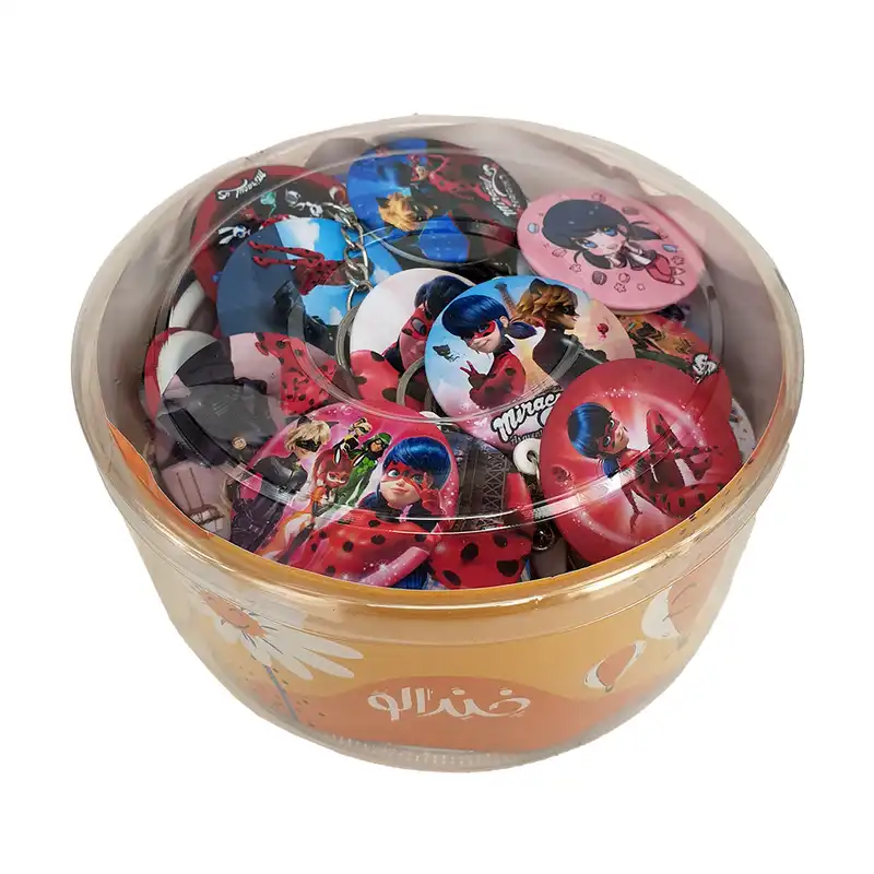 جاکلیدی خندالو مدل دختر کفشدوزکی و پسر گربه ای کد 8 مجموعه 50 عددی