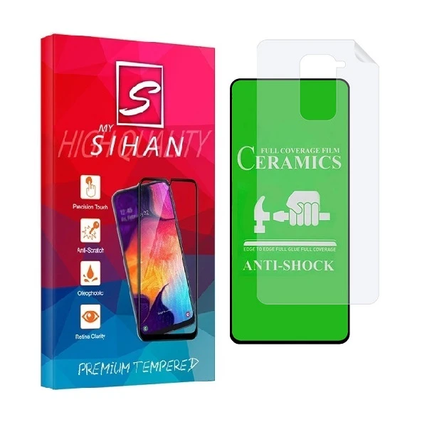 محافظ صفحه نمایش مای سیحان مدل 2CRN مناسب برای گوشی موبایل شیائومی Redmi Note 9 به همراه محافظ پشت گوشی