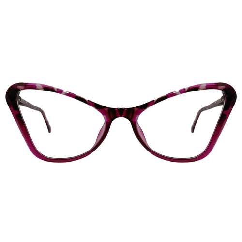 فریم عینک طبی زنانه مدل گربه ای کائوچو کد 084