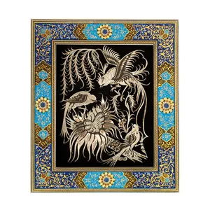 تابلو قلمزنی طرح گل و مرغ کد 2430-3