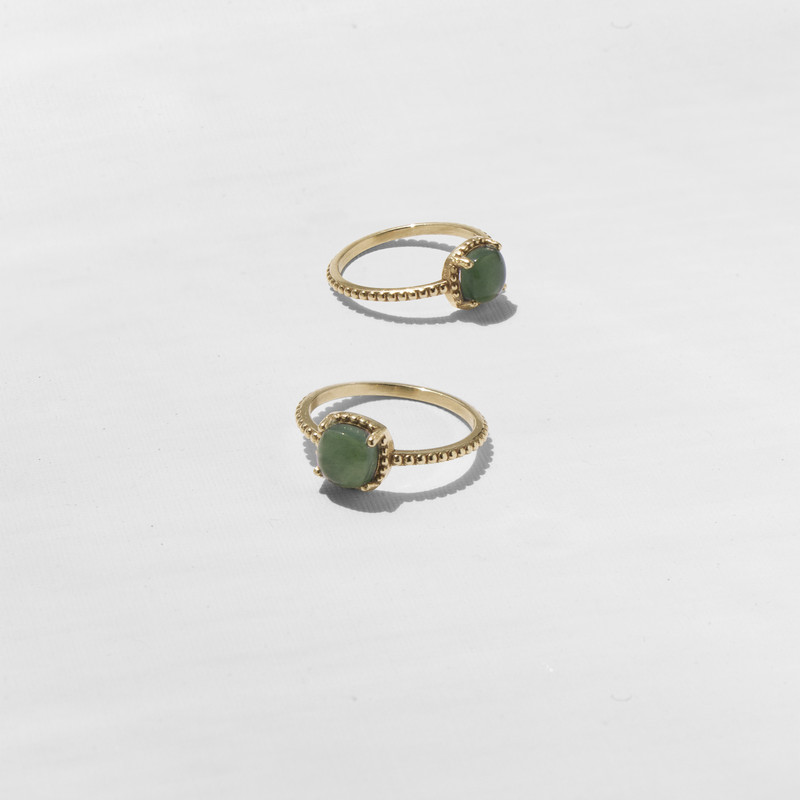 انگشتر طلا 18 عیار زنانه پولک مدل یشم گوارسه انگشتر طلا 18 عیار زنانه پولک مدل یشم گوارسه