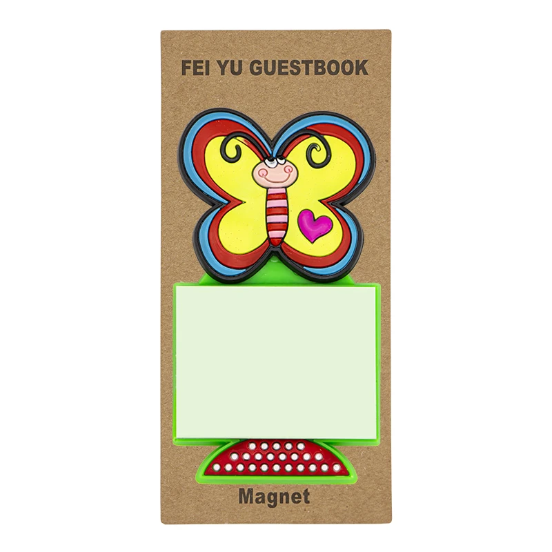 مگنت یادداشت دار طرح پروانه رنگی کد 1326