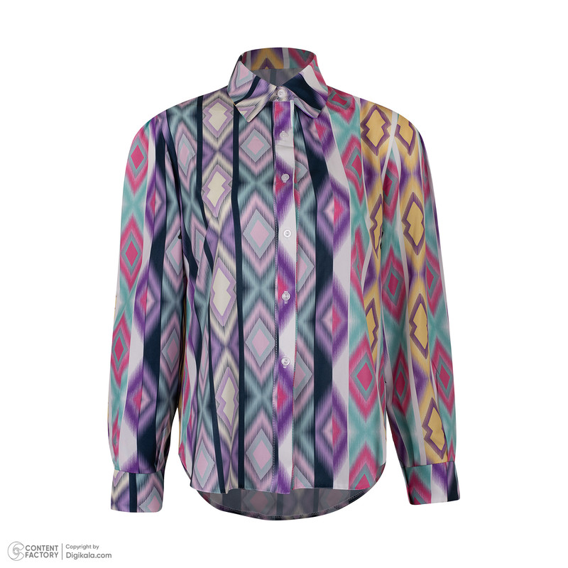 شومیز آستین بلند زنانه مدل لوزی کد blbl101