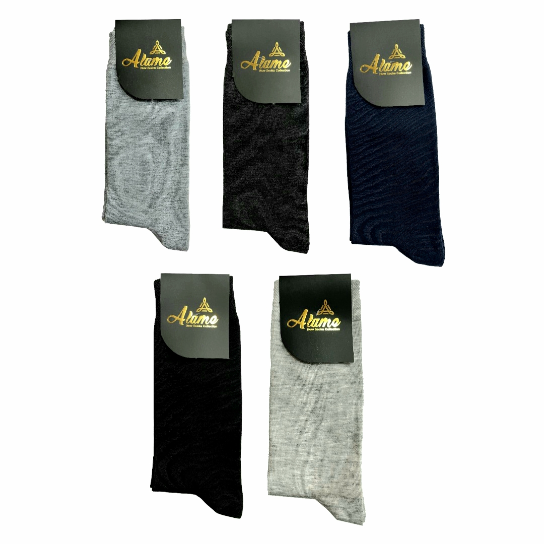 جوراب ساق بلند مردانه  آلامه مدل mt500 مجموعه 5 عددی