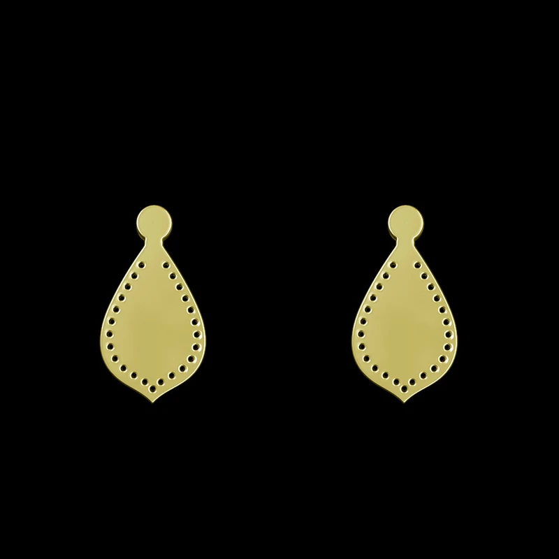 گوشواره طلا 18 عیار زنانه مدوپد مدل اشک کد GA1-12416