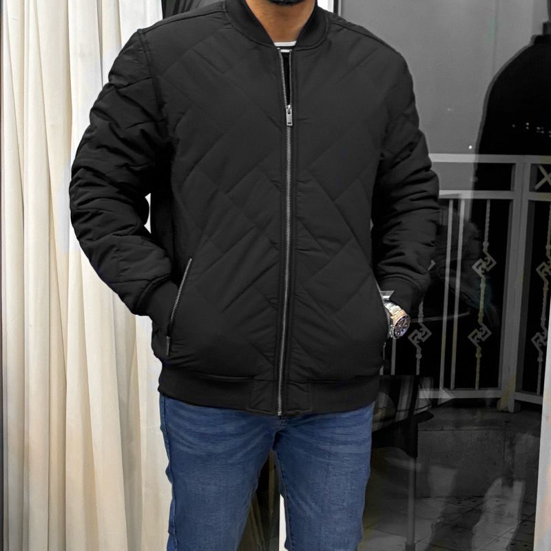 کاپشن مردانه مکس مدل Quilted Zip Through Bomber -  - 9