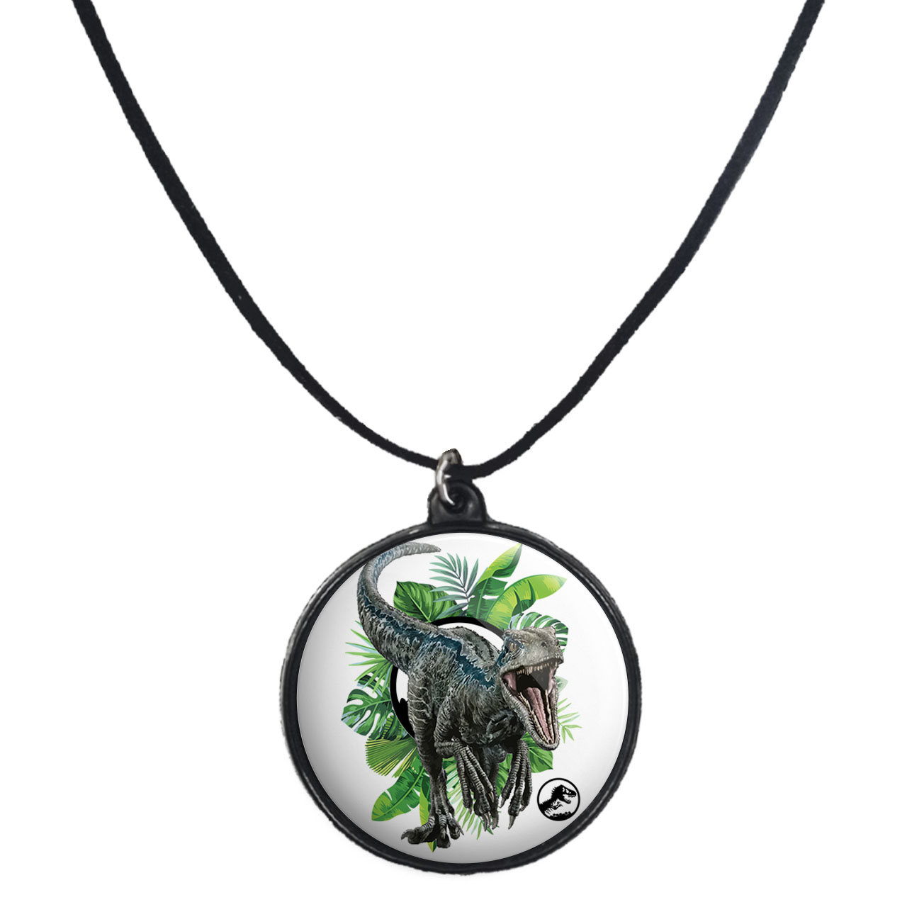 گردنبند پرمانه طرح دایناسور ها کد pmb.23364 مدل دو طرفه