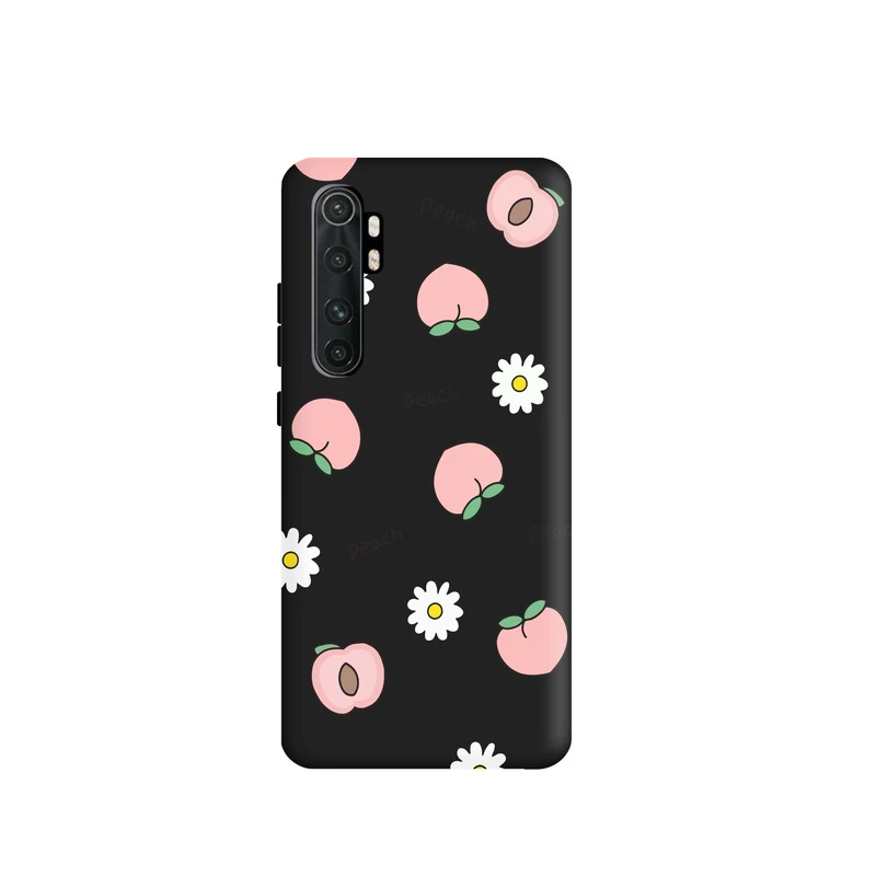 کاور قاب گارد طرح هلو صورتی کد t7810 مناسب برای گوشی موبایل شیائومی Mi Note 10 lite