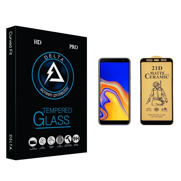 محافظ صفحه نمایش سرامیکی دلتا مدل Fit مناسب برای گوشی موبایل سامسونگ Galaxy J4 Plus