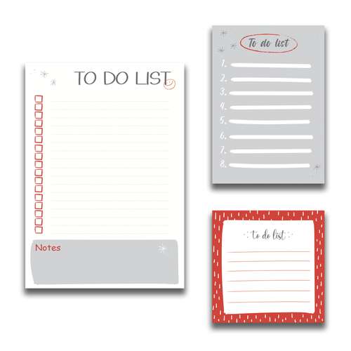 کاغذ یادداشت مدل to do list کد 01 مجموعه سه عددی