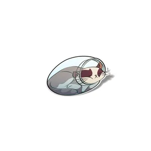 استیکر تزئینی موبایل و تبلت لولو مدل گربه خوابالو SLEEPY CAT کد 544