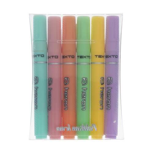 ماژیک علامت گذار پلیکان مدل Heron مجموعه 6 عددی 