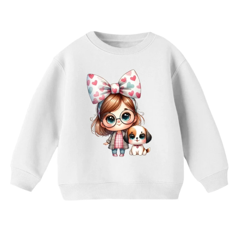 سویشرت بچگانه مدل دخترک و هاپو  