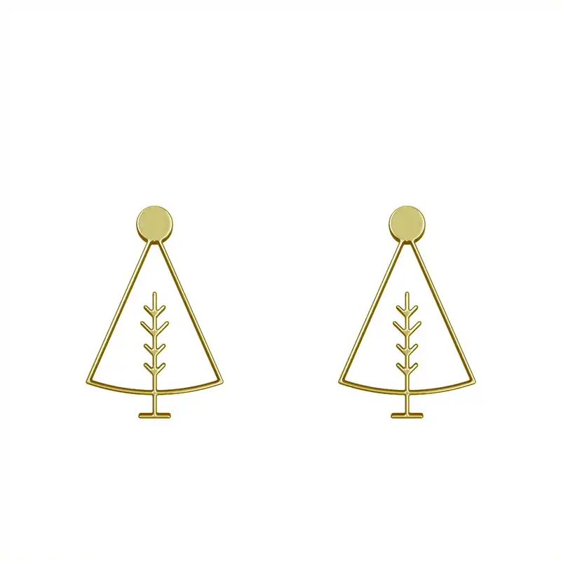 گوشواره طلا 18 عیار زنانه مدوپد مدل درخت کد GA1-15762