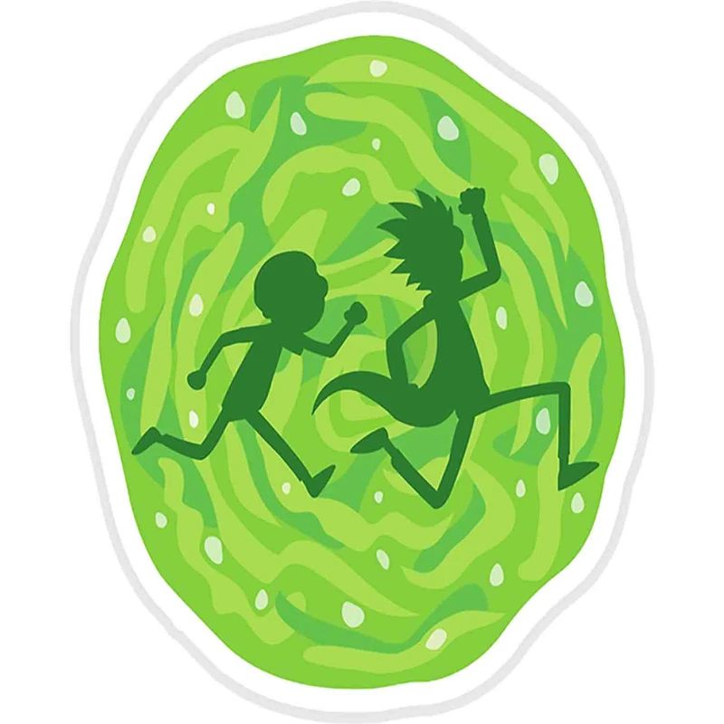 استیکر لپ تاپ طرح Rick and Morty in the portal کد ST1576