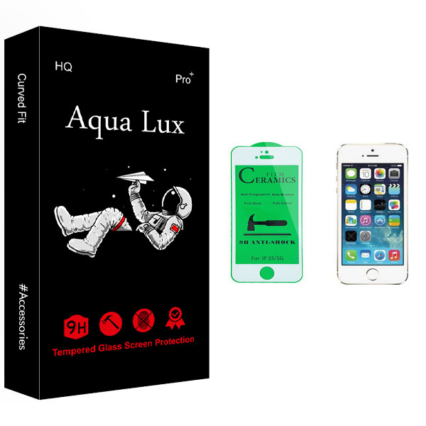 محافظ صفحه نمایش سرامیکی آکوا لاکس مدل +Pro مناسب برای گوشی موبایل اپل iPhone 5