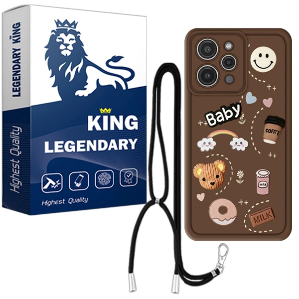 کاور لجندری کینگ مدل -Aviz-Baby-21 مناسب برای گوشی موبایل شیائومی Redmi 12 5G به همراه بندآویز