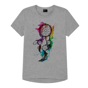 تی شرت دخترانه مدل دریم کچر کد J41 رنگ طوسی