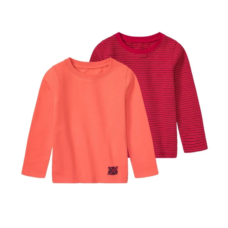 تی شرت آستین بلند دخترانه لوپیلو مدل MD-427345 مجموعه 2 عددی