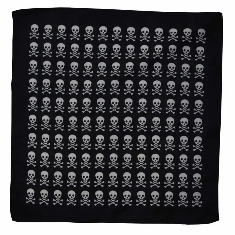 دستمال سر و گردن طرح اسکلت کد 001
