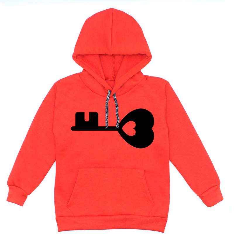 هودی دخترانه مدل کلید A71 رنگ قرمز