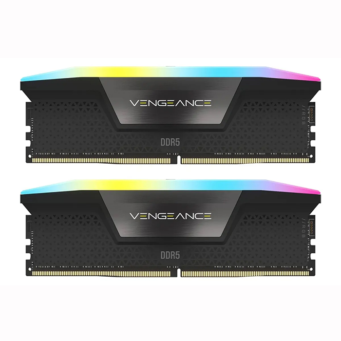 رم دسکتاپ DDR5 دو کاناله 6400 مگاهرتز CL32 کورسیر مدل VENGEANCE RGB ظرفیت 32 گیگابایت