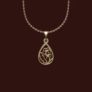 گردنبند طلا 18 عیار زنانه مدوپد مدل هندسی کد W2-1-1230