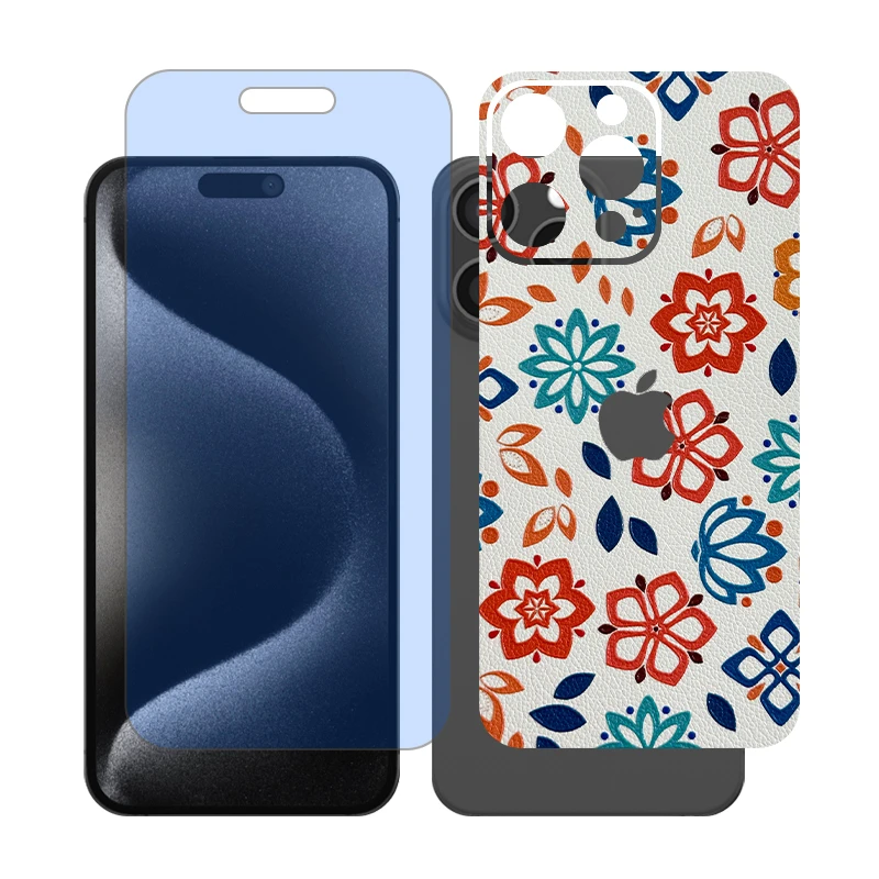 محافظ صفحه نمایش آنتی بلو گلس مدل Together مناسب برای گوشی موبایل اپل iPhone 15 Pro Max به همراه برچسب پوششی پشت گوشی
