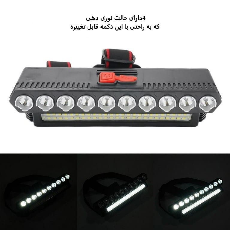 چراغ پیشانی مدل w682 با نور مهتابی