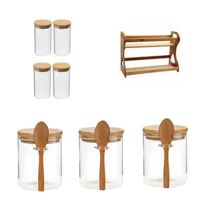 بانکه مدل درب بامبو مجموعه 7 عددی بهمراه استند