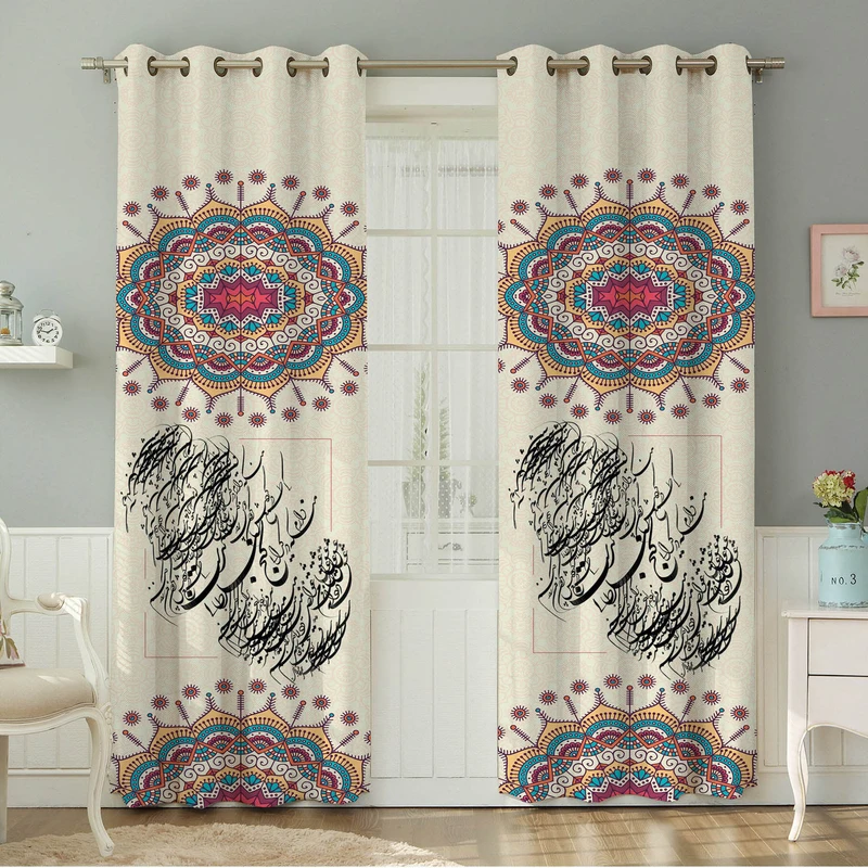 پرده نیروانا طرح سنتی  مدل هازان کد 4049 سایز 140×280 سانتی متر