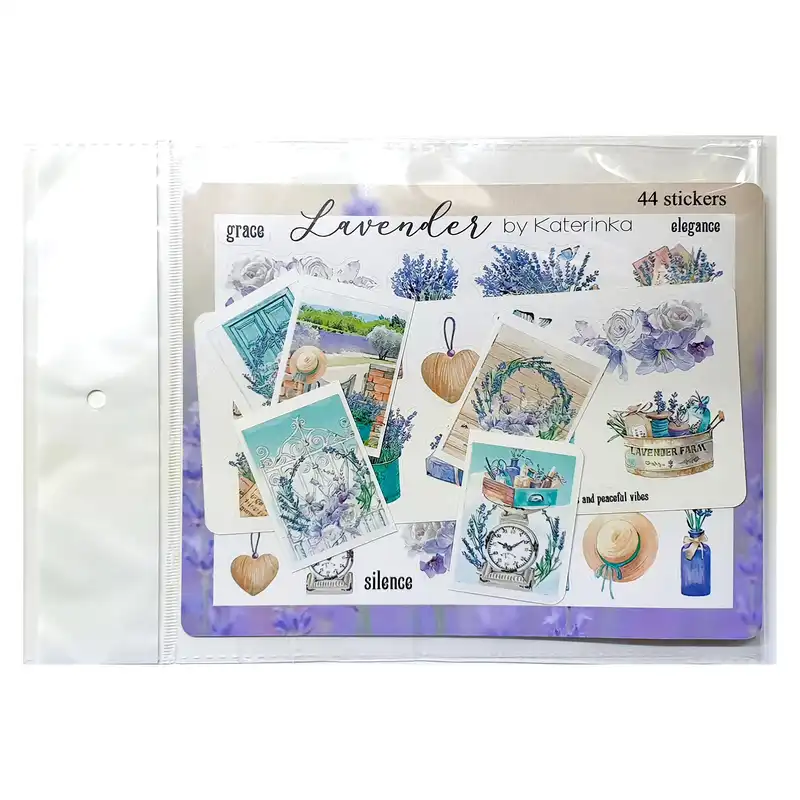 برچسب کاترینکا طرح برش خورده بولت ژورنال و اسکرپ بوک مدل Lavender بسته 44 عددی