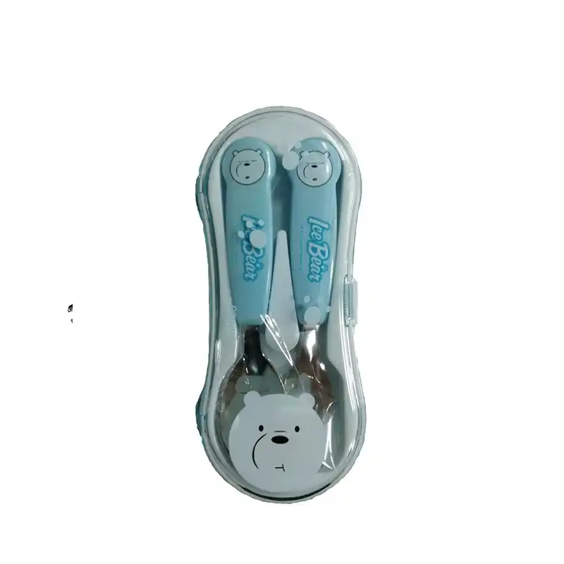 ست قاشق چنگال کودک مینیسو مدل Ice bear