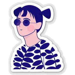 استیکر لپ تاپ طرح GIRL کد ST754