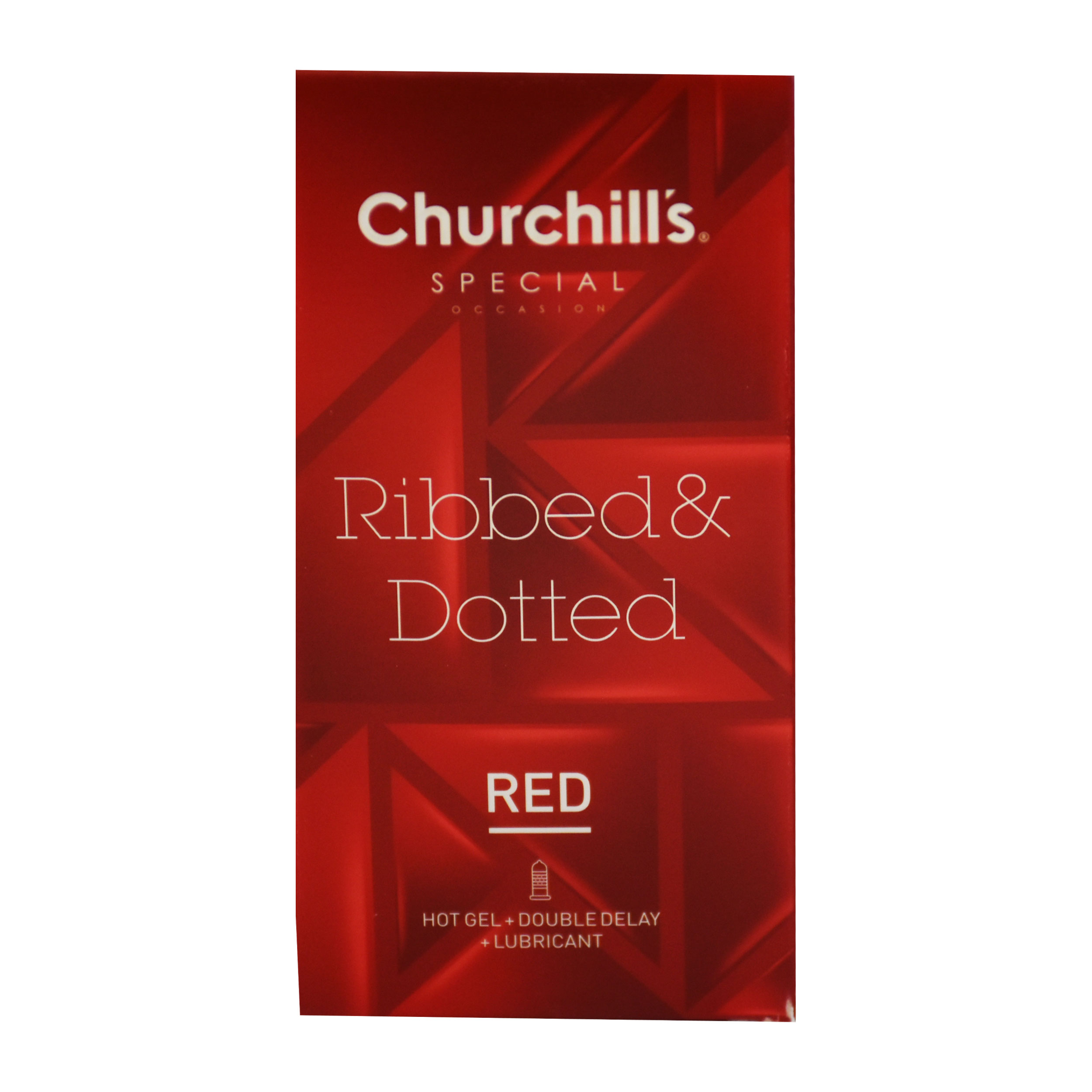 کاندوم چرچیلز مدل Ribbed & Dotted Red بسته 12 عددی -  - 3