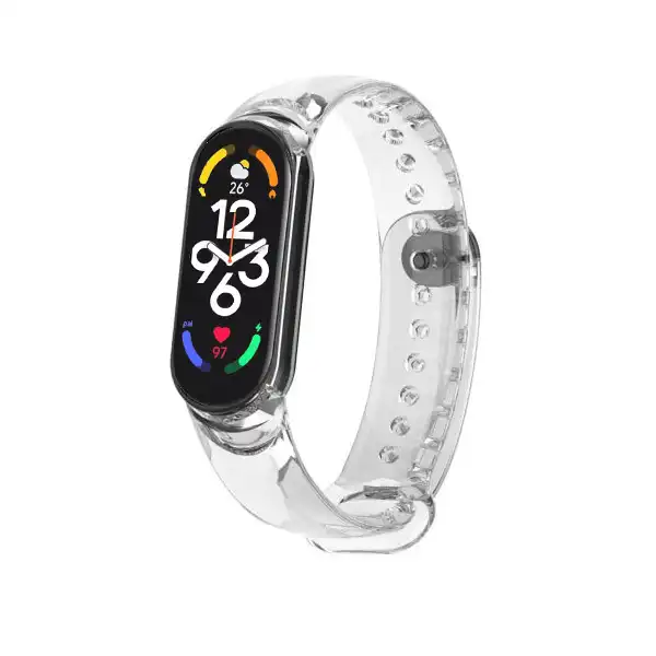 بند اکسون مدل شفاف کد 02 مناسب برای مچ بند هوشمند شیائومی Mi Band 7