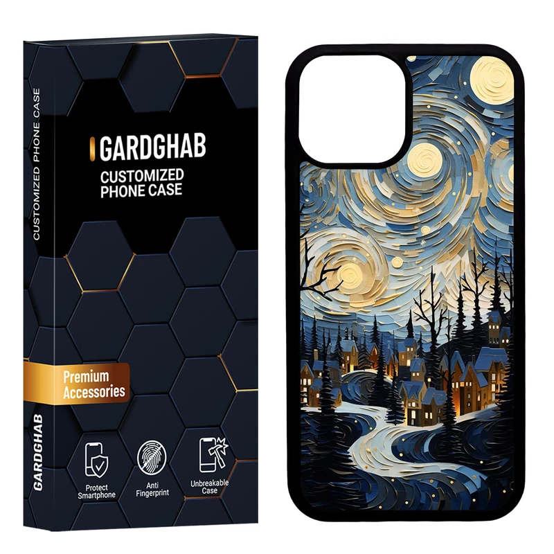 کاور گارد قاب مدل دور ژله ای هنری مناسب برای گوشی موبایل اپل iPhone 13 Mini