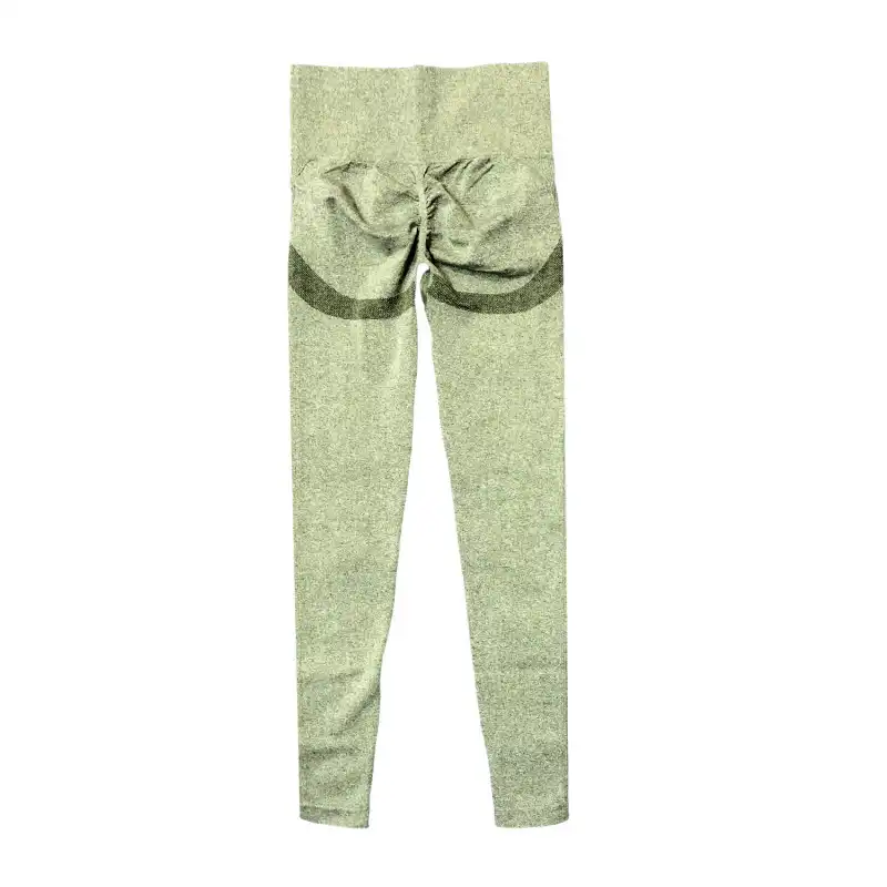 لگینگ ورزشی زنانه مدل  سیملس پشت چین دار گنی  کد g2 رنگ سبز