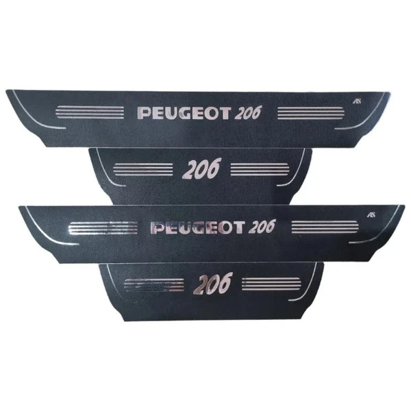 برچسب پارکابی خودرو استیک طرح چرم کد M394 مناسب برای پژو 206 مجموعه 4 عددی