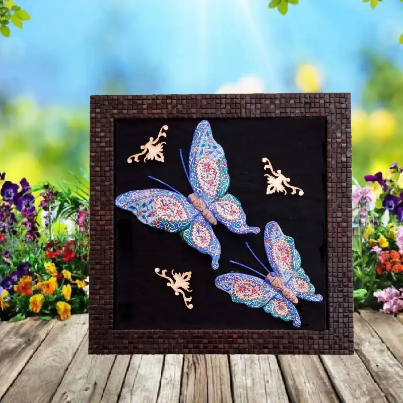 تابلو میناکاری مدل پروانه کد F45
