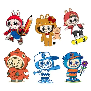 استیکر پارچه و لباس پاد آفرین مدل عروسک لبوبو کد S2295