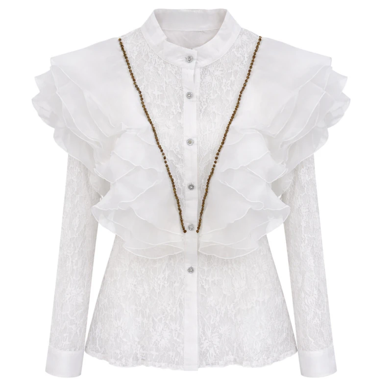 شومیز آستین بلند یقه گرد زنانه مدل MND9997