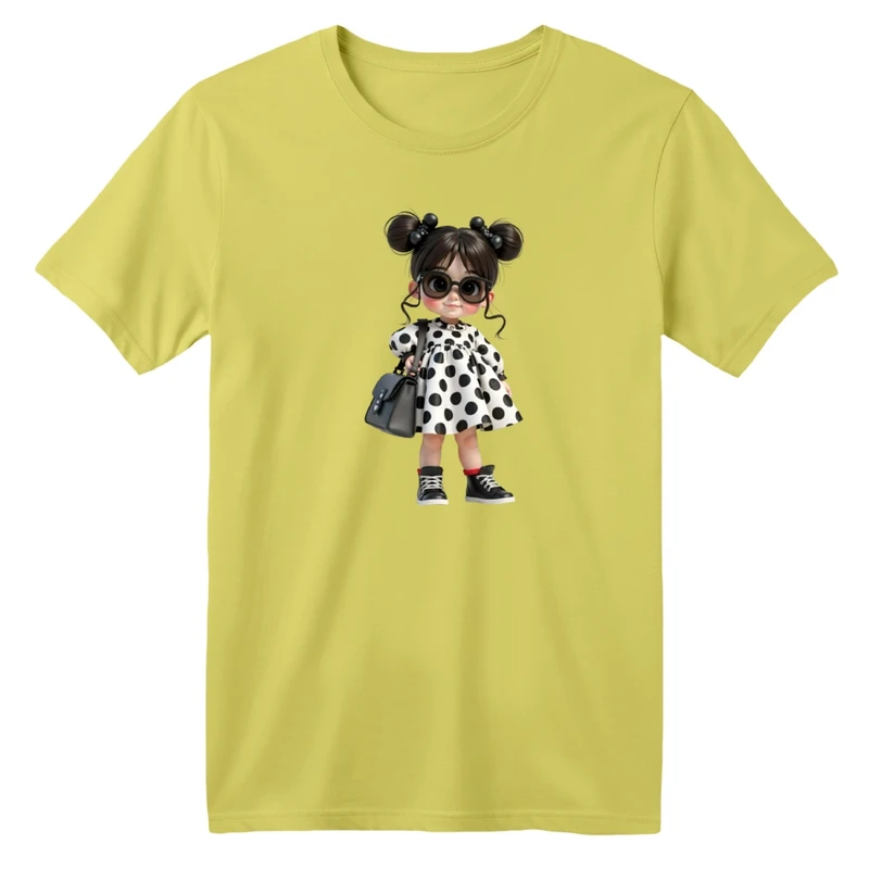 تی شرت آستین کوتاه بچگانه مدل دخترک کد 1