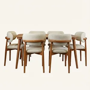 میز و صندلی ناهارخوری شش نفره مدل دنیز