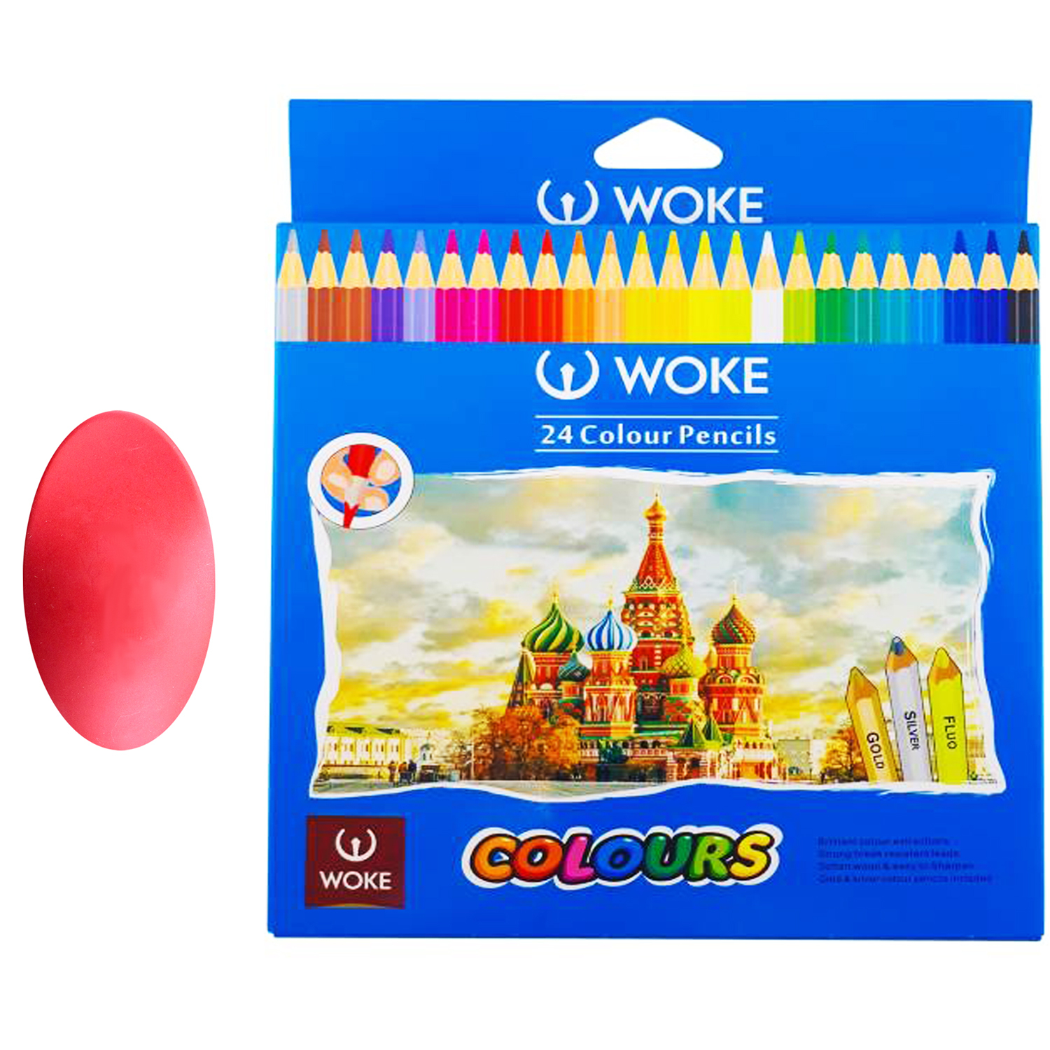 مداد رنگی 24 رنگ ووک مدل برلیانت کالر به همراه پاک کن