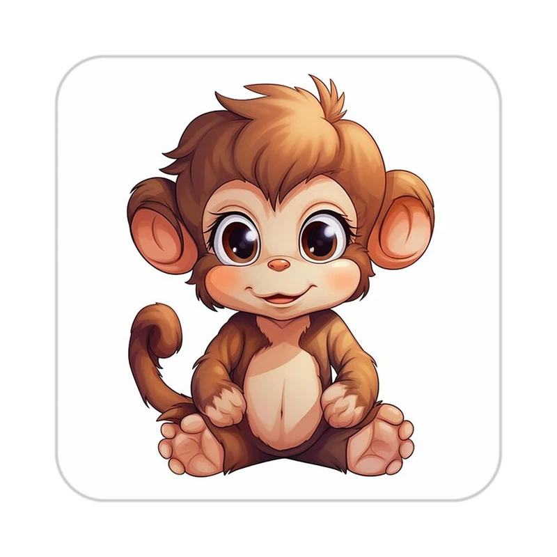 زیر لیوانی کاکتی طرح حیوانات کارتونی مدل mp28259