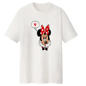 تی شرت لانگ  آستین کوتاه زنانه مدل میکی موس  کد LL93 S