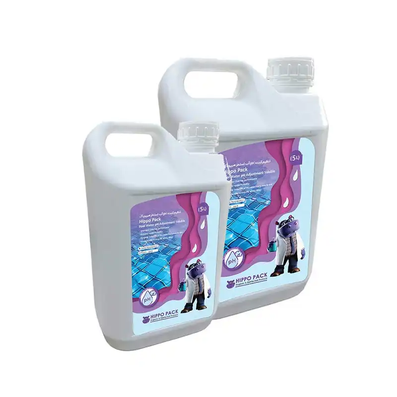 محلول تنظیم کننده pH آب استخر هیپوپاک مدل 008 حجم 5 لیتر