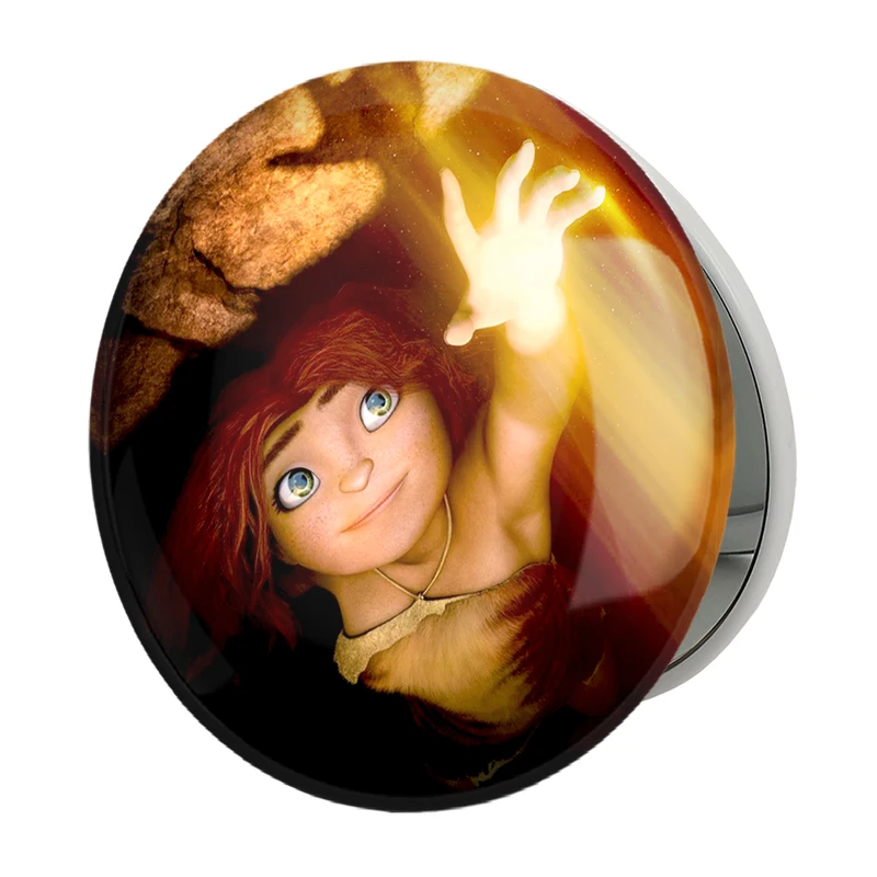 آینه جیبی خندالو طرح غارنشینان عصر جدید مدل تاشو کد 4792 